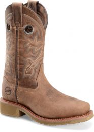 Double-H Boots Women's 11" Haddie Composite Toe Non-Metallic ICE™ Roper Work Boot Brown - DH2411