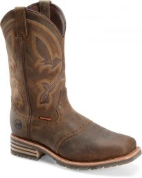 Double-H Boots Men's 11” Jeyden Waterproof Wide Square ICE™ Roper Western Boot  Tan Crazy Horse - DH4124