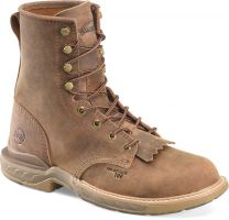 Double-H Boots Men's 8" Raid Phantom Rider Soft Toe Lacer Work Boot Brown - DH5394