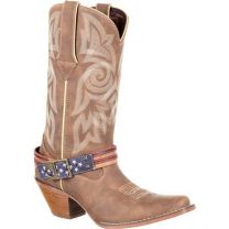 Durango Women's 12" Crush™ By Durango Flag Accessory Western Boot Brown Khaki - DRD0208