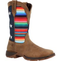 Durango Women's 11" Lady Rebel by Durango® Western Boot Dusty Brown Serape Flag - DRD0435