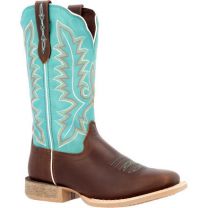 Durango Women's 12" Lady Rebel Pro™ Pull On Western Boot Bay Brown/Arctic Blue - DRD0443
