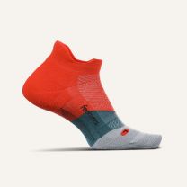 Feetures Unisex Elite Max Cushion No Show Tab Socks Bounce Racing Red - EC50500