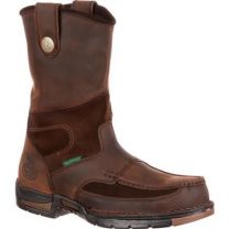 GEORGIA BOOT Men's 10" Athens Soft Toe Waterproof Wellington Work Boot Brown - G4403
