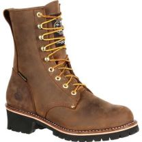 Georgia Boot Steel Toe Waterproof 400G Insulated Logger Work Boot Brown