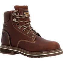 GEORGIAL BOOT Women's 6" AMP LT Edge Alloy Toe Waterproof Work Boot Brown - GB00515