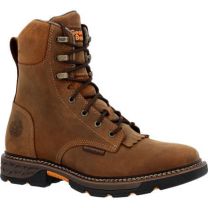 GEORGIA BOOT Men's 8" Carbo-Tec FLX Soft Toe Waterproof Lacer Work Boot Brown - GB00623