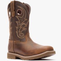 GEORGIA BOOT Men’s 11" Core 37 Western Waterproof Steel Toe Pull-On Work Boot Brown - GB00692