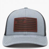 Georgia Boot Unisex Leather Patch Trucker Hat Gray - GB9387