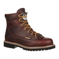 GEORGIA BOOT Men's 6" Soft Toe Waterproof Lace-to-Toe Work Boot Chocolate - GBOT052