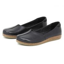 Stegmann Women's Liesl Leather Skimmer Black Leather - LISL-8802
