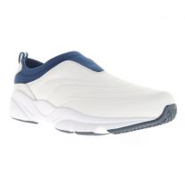 Propet Men's Stability Slip-On Sneaker White/Navy - MAS004LWN