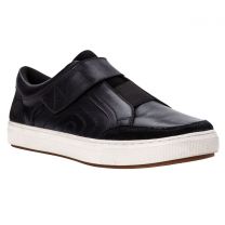 Propet Men's Kade Strap Sneaker Black Leather - MCA043LBLK