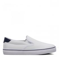 Lugz Men’s Clipper Slip-On Wide Sneaker White/Peacoat Blue - MCLIPWC-1342