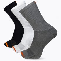 Merrell Unisex Cushioned Cotton Crew Socks Black Assorted (3 pairs) - MEA33564C3U2001-BAS01