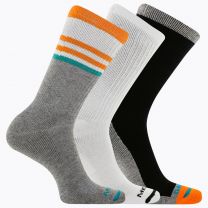 Merrell Unisex Cushioned Cotton Crew Socks Orange Assorted (3 pairs) - MEA33629C3B2001-ORAST