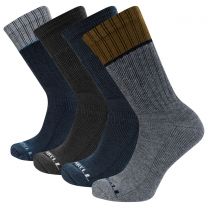 Merrell Unisex Thermal Hiking Crew Socks Blue Assorted (4 pairs) - MEA33779C4B2001-BLAST