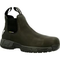 MICHELIN Men's 6" HydroEdge Alloy Toe Puncture Resistant Waterproof Chelsea Work Boot Black - MIC0008