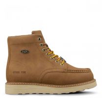 Lugz Work Men's Monterey Steel Toe Work Boot Wide Dark Cashew/Cream - MMONTEWSTD-2255