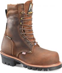 Matterhorn Men's 9" USA Union Built Composite Toe Waterproof Insulated Logger Work Boot Cinnamon Crazy Horse - MT2580
