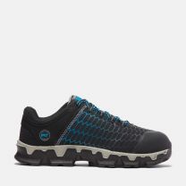 Timberland PRO Men's Powertrain Sport Alloy Toe EH Work Shoe Black/Blue - TB1A1HRU001