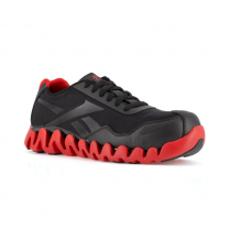 Reebok Work Men's Zig Pulse Composite Toe ESD Work Athletic Work Shoe Black/Red - RB3018