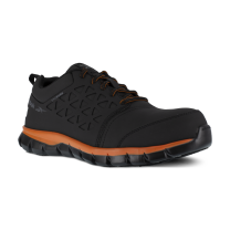 Reebok Work Men's Sublite Cushion Composite Toe EH Athletic Work Shoe Black/Orange - RB4050