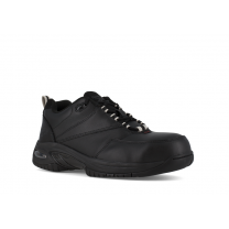 Reebok Womens Black Leather Athletic Oxford TYAK Composite Toe