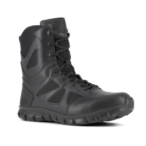Reebok Work Men's 8" Sublite Cushion Soft Toe Tactical Boot with Side Zipper Black - RB8805