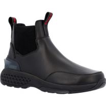 ROCKY WORK Men's 6" Code Red Station Soft Toe Slip-On Work Boot Black - RKD0115