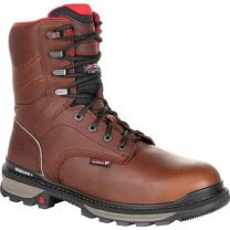 ROCKY WORK Men's 8" Rams Horn Composite Toe Waterproof 800g Insulated Work Boot Dark Brown - RKK0284