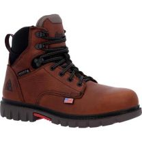 ROCKY WORK Men's 6" WorkSmart Composite Toe Waterproof Work Boot Brown - RKK0401