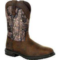 ROCKY WORK Men's 11" WorkSmart Soft Toe Waterproof 400g Insulated Western Work Boot Realtree Timber - RKW0326