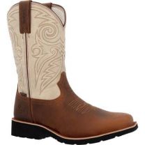 Rocky Men's MonoCrepe 12” Waterproof Western Boot Brown and Bone - RKW0440