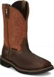 JUSTIN WORK Men's 11" Actuator Composite Toe ESD Work Boot Brown - SE4300