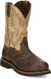 JUSTIN WORK Men's 11" Superintendent Steel Toe Work Boot Golden Brown - SE4661