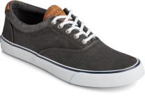 Sperry Men's Striper II CVO Sneaker Salt Washed Black Twill - STS22513