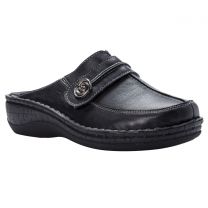 Propet Women's Jana Slip Resistant Mule Black Leather - WCS011LBLK