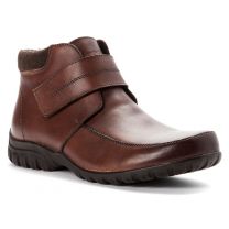 Propet Women's Delaney Strap Ankle Boot Brown Leather - WFV003LBR