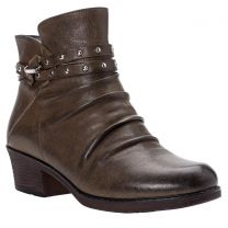 Propet Women's Roxie Side-Zip Ankle Boot Brown Leather - WFX135LBR