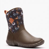 Muck Boot Company Women's 10" Muckster II Waterproof Insulated SR Chicken Print Winter Boot Brown - WM29CK