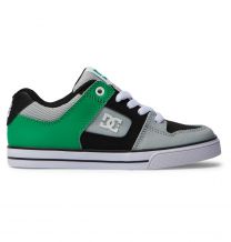 DC Shoes Unisex Kids' Pure Shoes Black/Kelly Green - ADBS300267-BKG