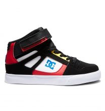 DC Shoes Kids' Pure High Elastic Lace High-Top Shoes Black/White/Red - ADBS300324-BW5