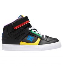 DC Shoes Unisex Kids' Pure High Elastic Lace High-Top Shoes Black Multi - ADBS300324-KMI