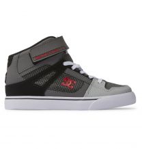 DC Shoes Unisex Kids' Pure High Elastic Lace High-Top Shoes Shady Red/Heather Grey - ADBS300324-RH0