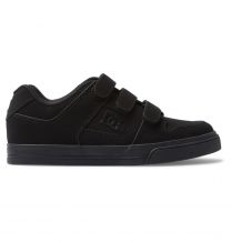 DC Shoes Unisex Kids' Pure Velcro Shoes Black/Black/Black - ADBS300376-3BK