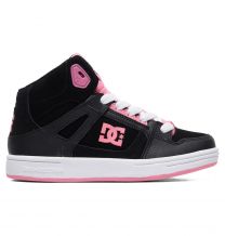 DC Shoes Unisex Kids' Pure High-Top Shoes Black/Pink - ADGS100081-BBP
