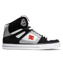 DC Shoes Men's Pure High-Top Shoes Black/White/Red - ADYS400043-XKWR