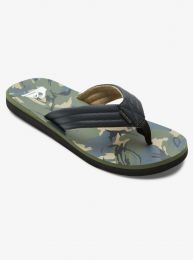 Quiksilver Men's Carver Print Flip Flop Sandals Black/Green/Grey - AQYL101240-XKGS