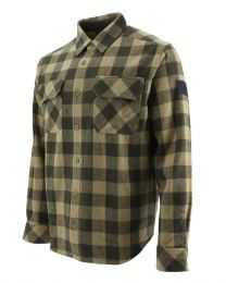 Caterpillar Workwear Men's Buffalo Check Flannel Overshirt Khaki/Army Moss - 1610031-13229